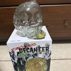 Zombie head decanter