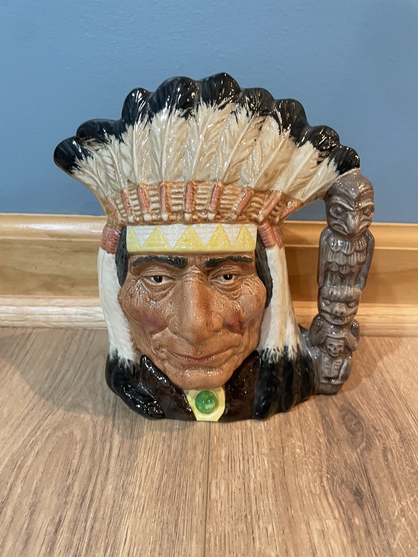 Vintage Royal Doulton "North American Indian" Toby Mug Jug Large Collectible 8"