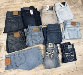 American eagle, express, bke, Levi's, Aeropostale, salvage, old navy, tommy men & boy jeans