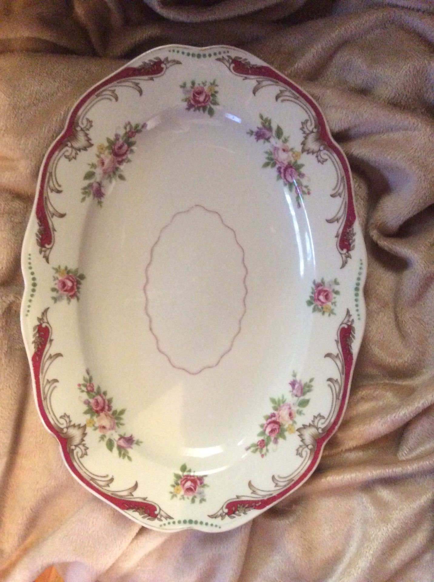Floral Serving Plate