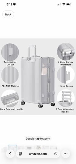 New 28-Inch Zipperless Aluminum Frame Suitcase