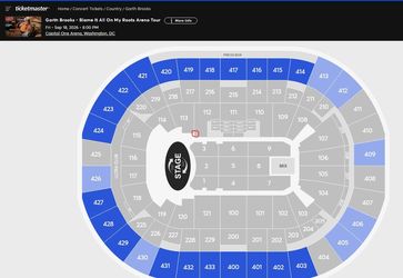 Garth Brooks Ticket Friday September 18 8pm @ Capital One Arena 9/18