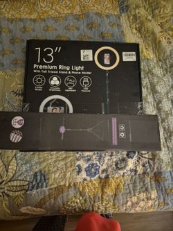 UNOPENED 13" Premium Ring Light with Tripod Stand