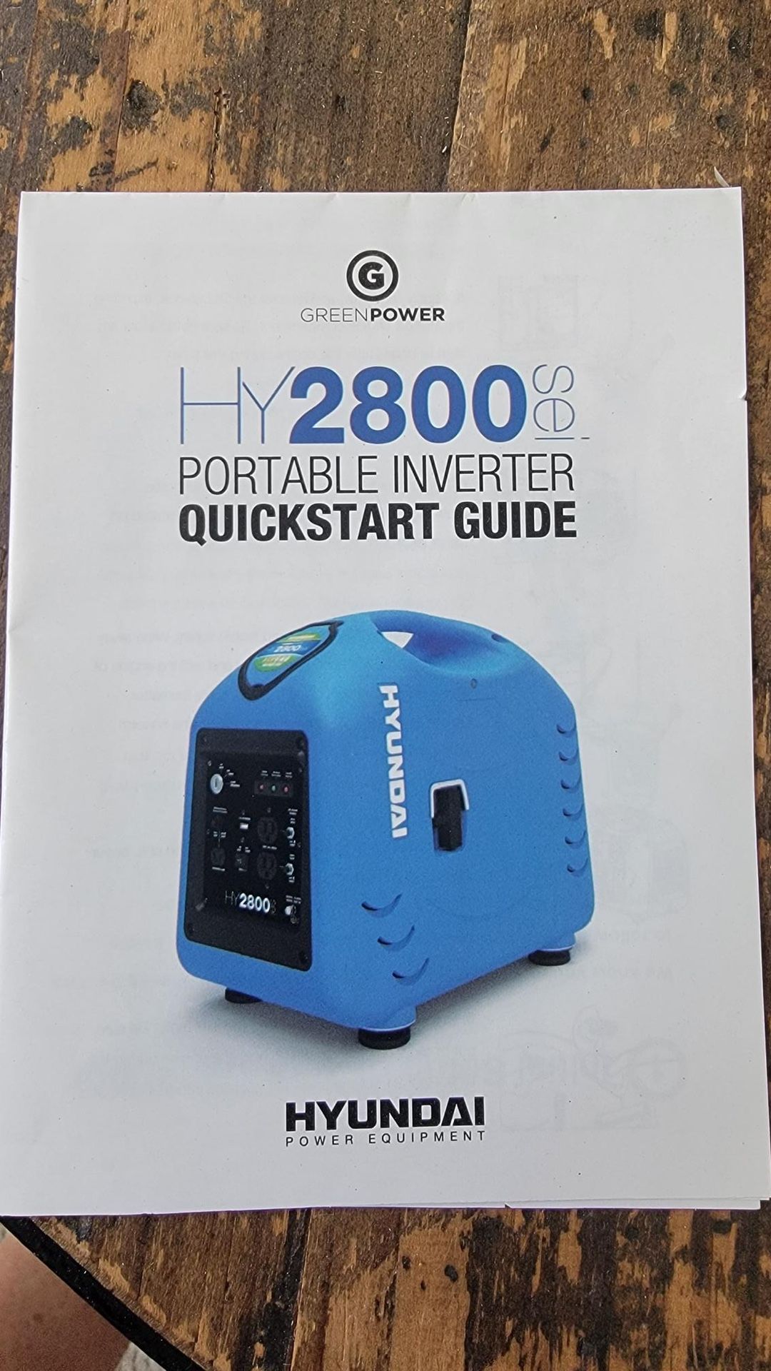 HYUNDAI 2800sei Portable Generator: less than 150 hrs on it