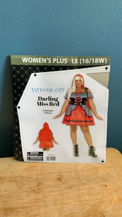 HALLOWEEN LITTLE RED RIDING HOOD ADULT SIZE MEDIUM AND 1X (16-18) COSTUME
