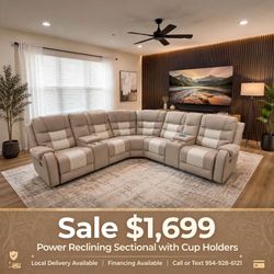 New leather sectional only $1699| finance available