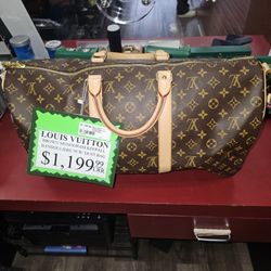 1003 Authenticated Louis Vuitton M41416 Brown Monogram Keepall 50 Bandouliere 005282