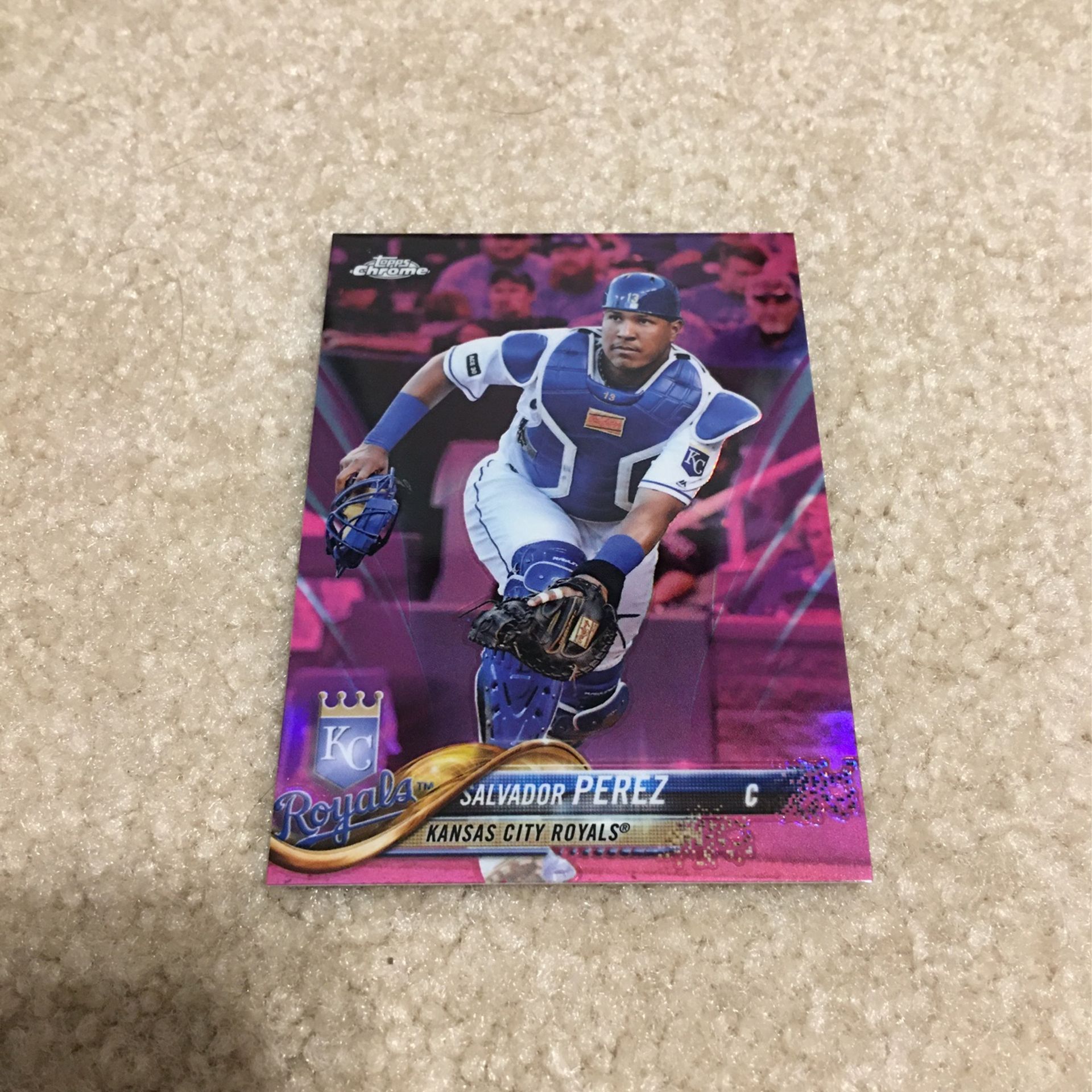 2018 Topps Chrome Salvador Perez Purple Refractor