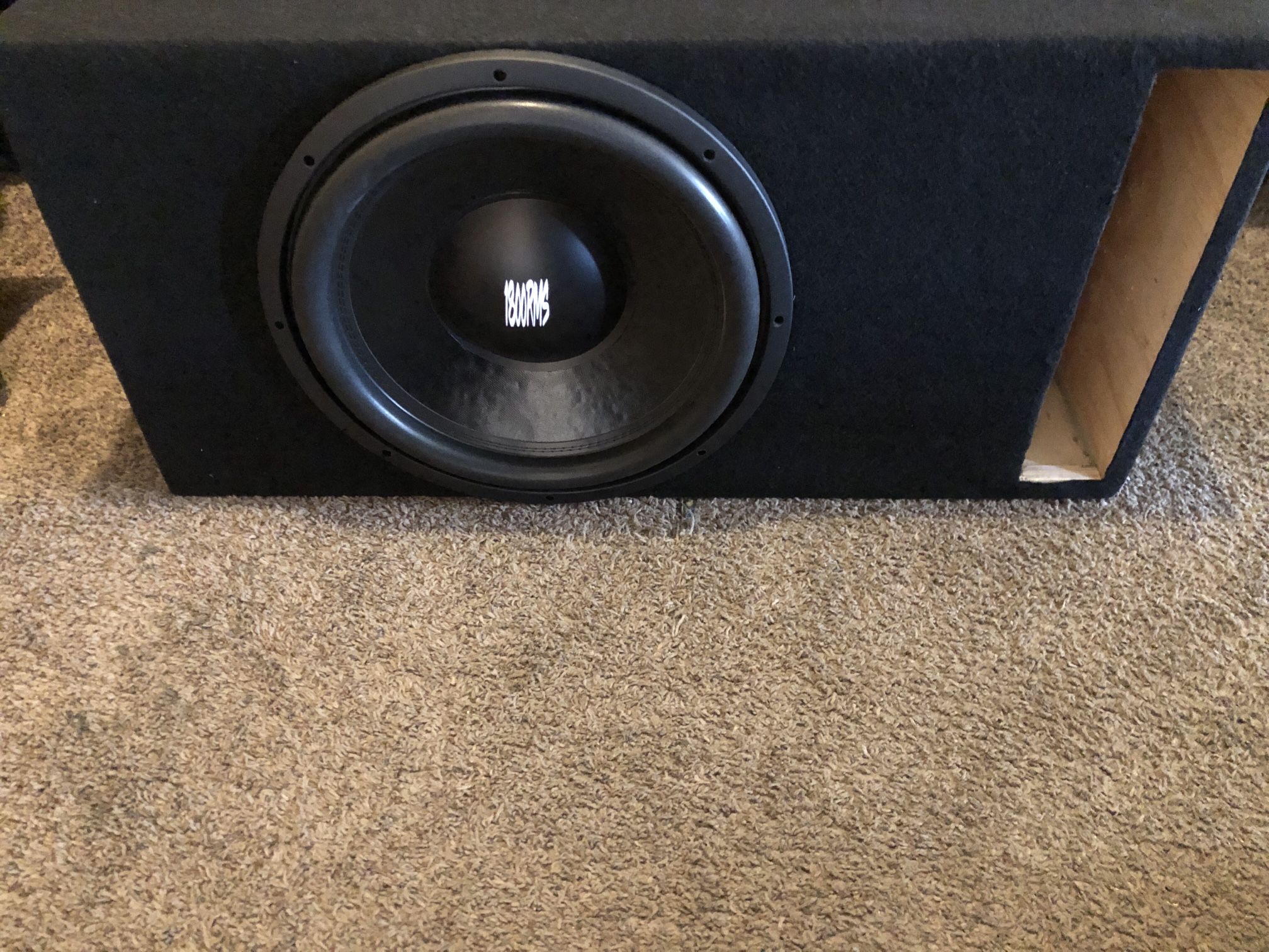 Mrmusicman Custom Built 15 Inch Subwoofer In Custom Tuned Box -$399