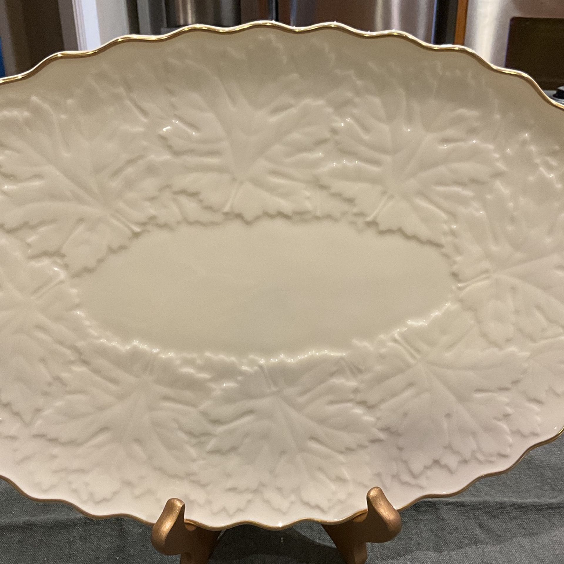 Lenox Porcelain Maple Leaf Oval Platter