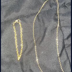  18KT GOLD FILLED ROPE NECKLACE (2mm W. 18in L)