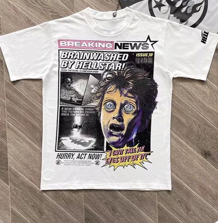 Hellstar Breaking News T-shirt Size Large