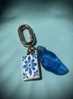 Blue sea glass swimwear jewelry charm