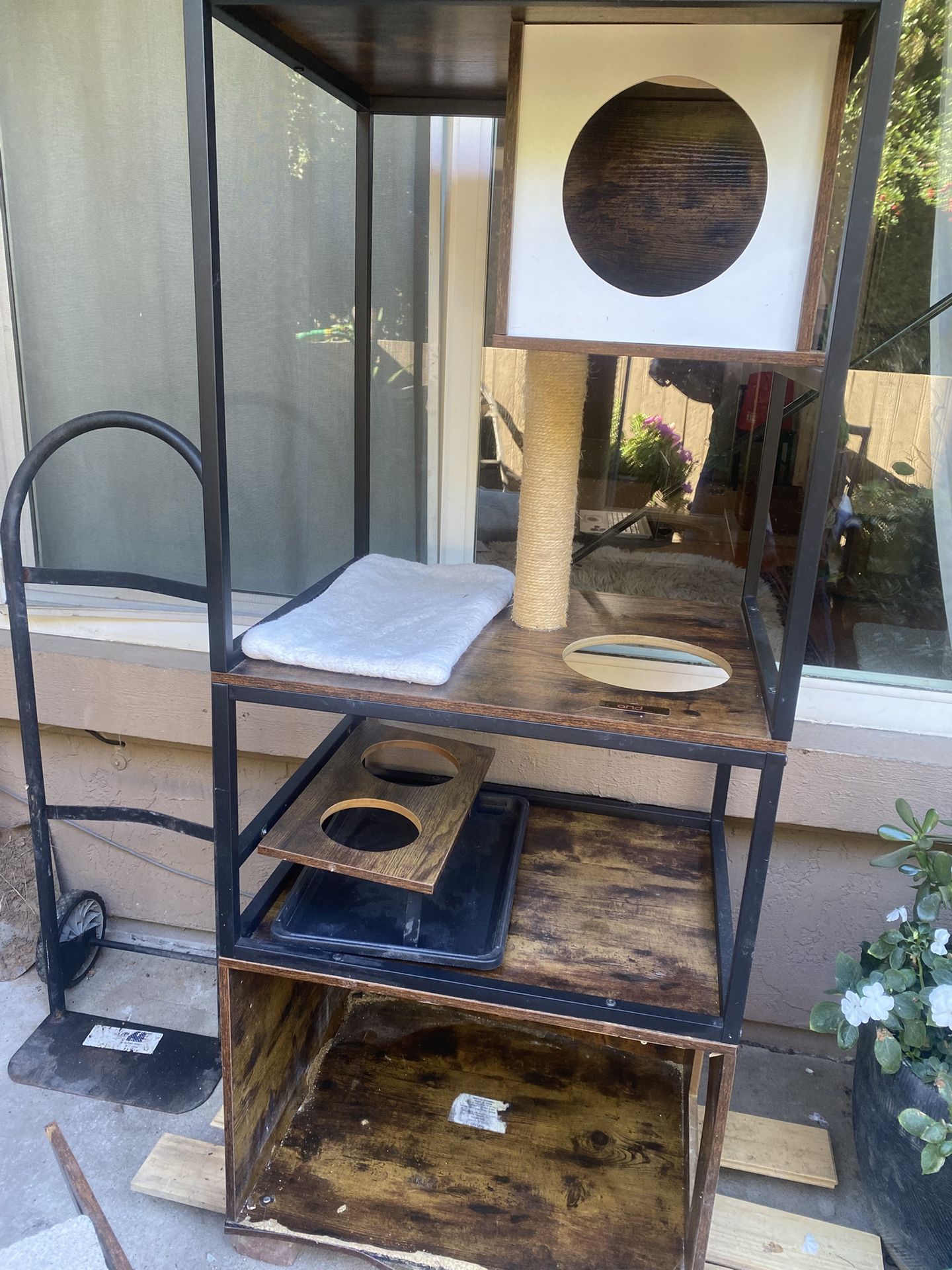 Industrial Style Cat Tree- Outdoor