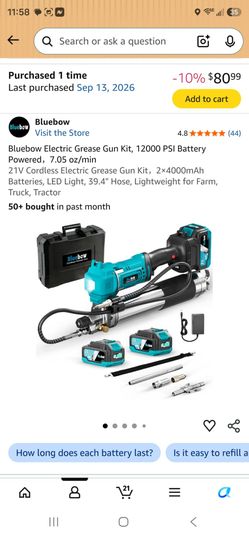 Electric grease gun