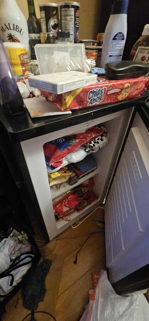 R.W.FLAME Mini Upright Freezer Compact Refrigerators - 3.0 Cu.ft Small stand up Freezer with Reversible Door for Home Office