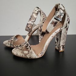 Snake Print Heels