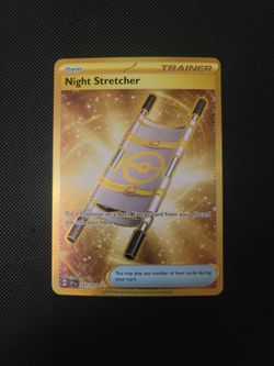 Pokemon Night Stretcher Gold English Surging Sparks CARD IN HAND Pack Fresh NM