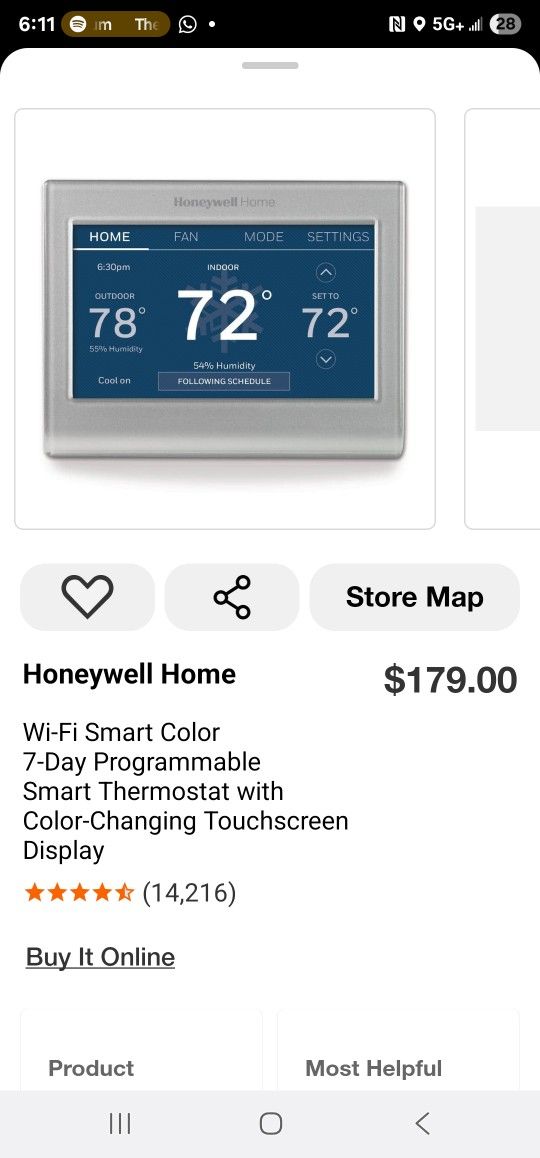 Honeywel Wi Fi Smart Color