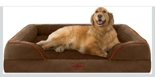 Comfort Expression Waterproof Orthopedic Dog Bed for Extra Large Dogs
Supportive Egg Crate Foam XL Pet Bed with Removable Bolster, Dog Couch with Wash