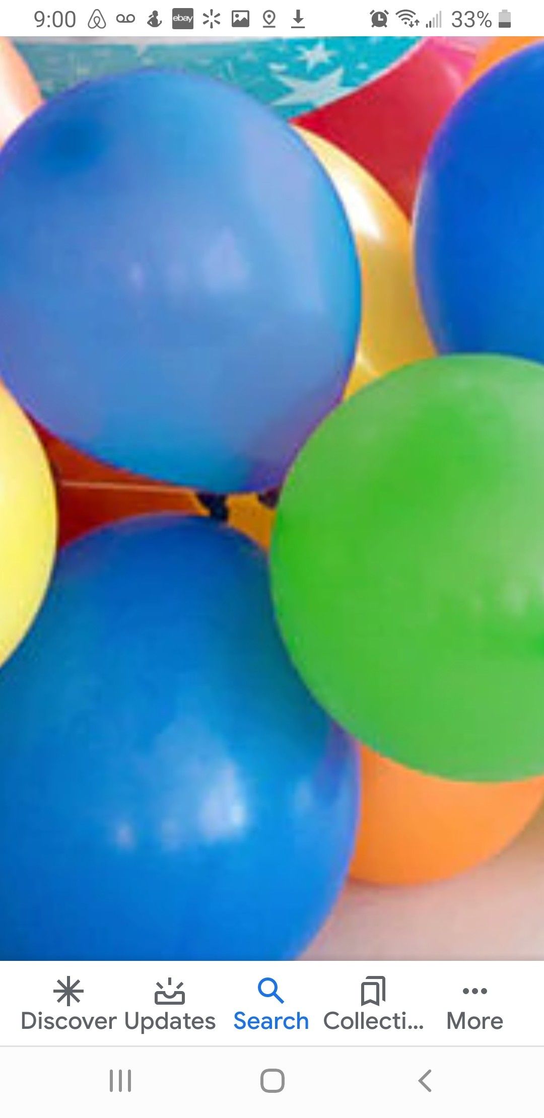 20 air filled balloons your color choice