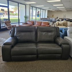 Leather Reclining Sofa  - Hansley 