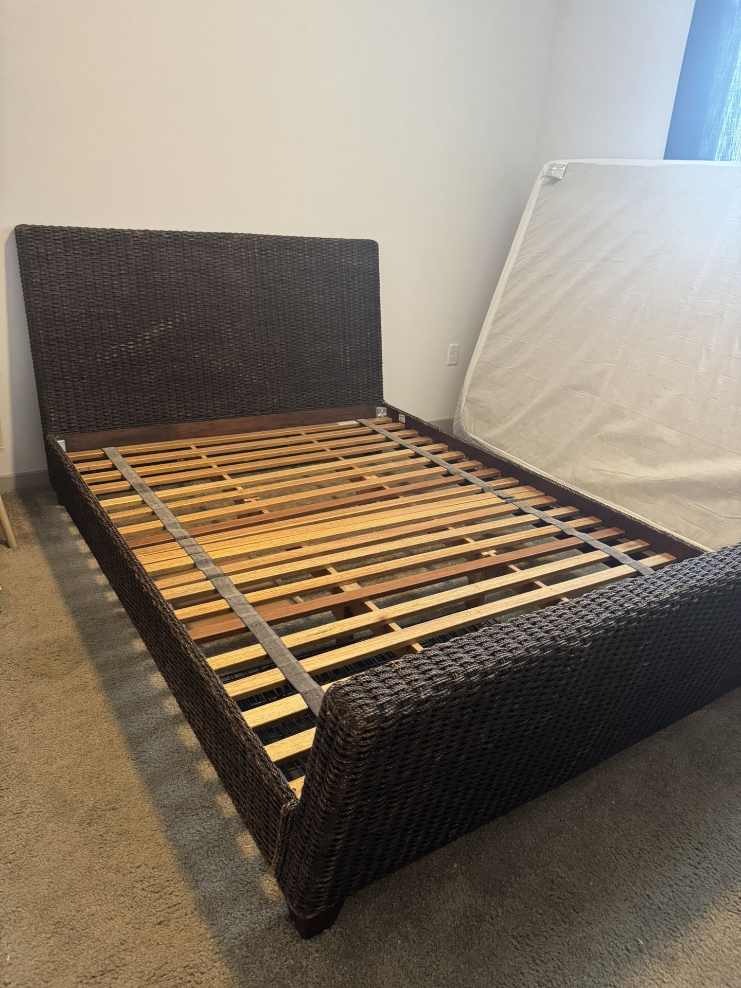 Queen Bed Frame and Mattress