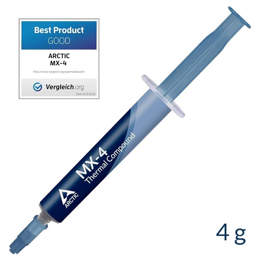 ARCTIC MX-4 (incl. Spatula, 4 g) - Premium Performance Thermal Paste for All Processors (CPU, GPU - PC), Very high Thermal Conductivity, Long Durabili