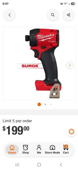 M18 FUEL SURGE 18V Lithium-Ion Brushless Cordless 1/4 in. Hex Impact Driver (Tool-Only)