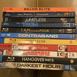 Blu-Ray Dvds, 11 Movies