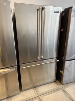 Viking French door stainless steel refrigerator