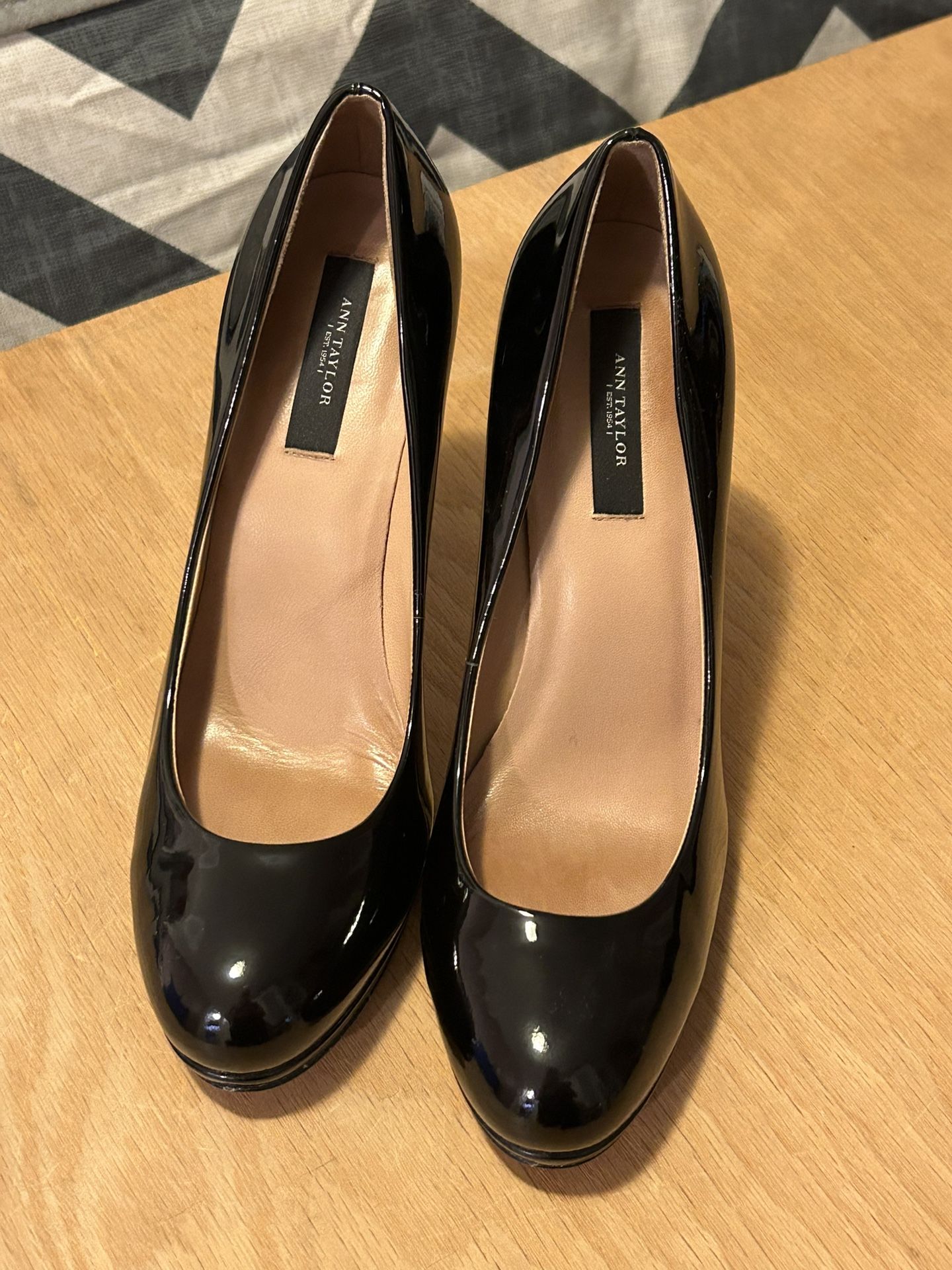 Ann Taylor Black Patent Leather Heels