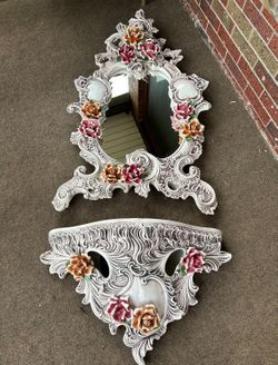 Capodimonte Mirror And Shelf Set