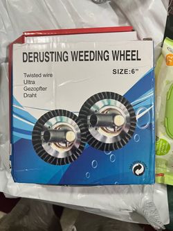 6" Derusting Weeding Wheel - Twisted Wire Brush for String Trimmer / Weed Eater