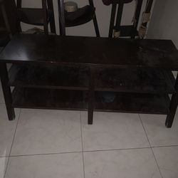 Tv Stand With 2 Side Shelves