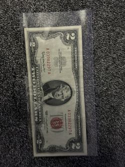 Two Dollar Gold Red Note Dollar