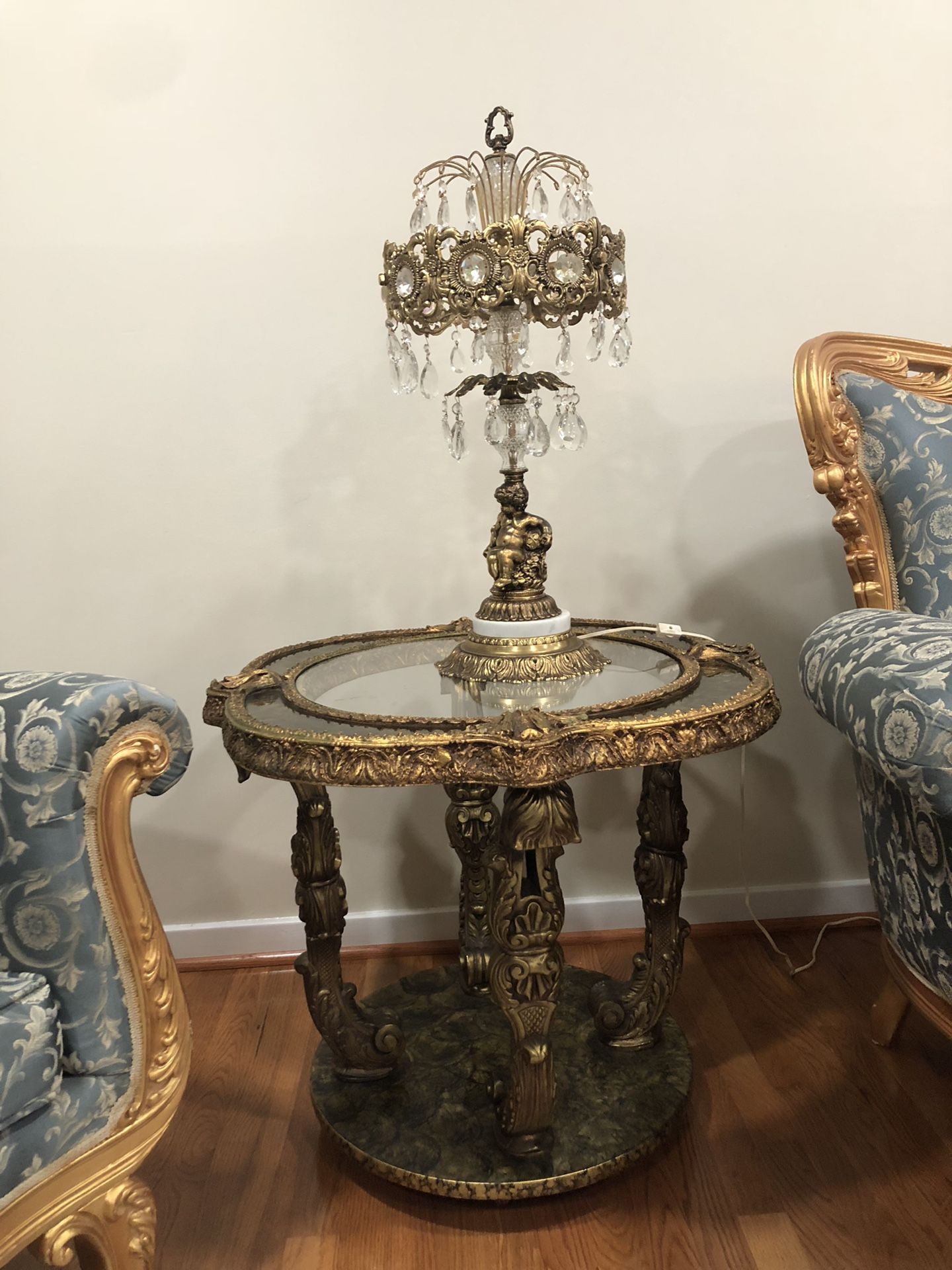 Antique Italian lamp set
