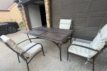 Hampton Bay patio set table and 3 chairs