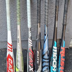 A variety of baseball bats