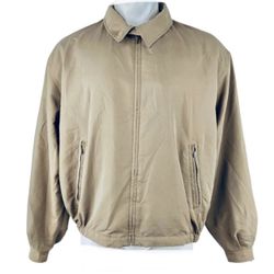Eagles Ridge Classics Tan Beige Lightweight Windbreaker Zippered Jacket Sz M