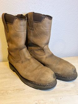 Worx By Redwing Boots 5702 Steel Toe Waterproof Electrical Hazard Mens Sz 12 EUC
