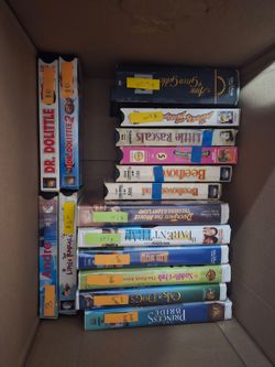 Box of vhs tapes