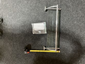 Heavy Chrome, Plated, Glass Bathroom Shelf