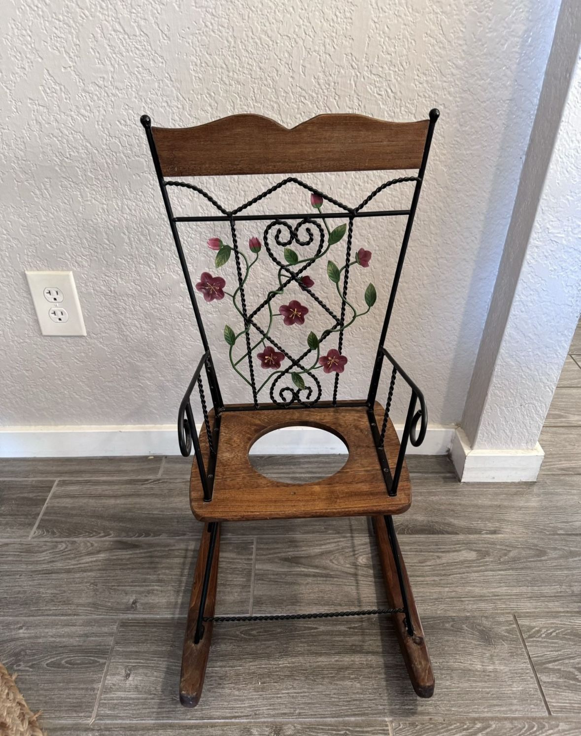 Rocking Chair Flower Pot Holder Stand