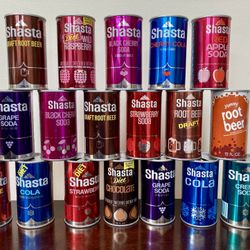 Vintage 1970’s Shasta Brand Soda Pop Cans. 