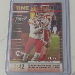Patrick Mahomes Time Stamped # 18/75