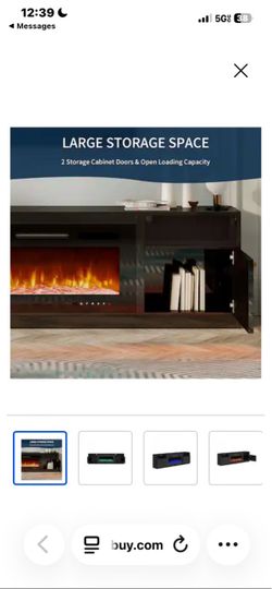 Electric Fireplace TV Stand with Storage