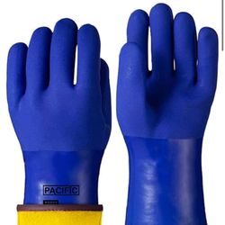 PACIFIC PPE PVC Thermal Insulated Freezer Gloves for Men and Women, Winter Work, Chemical & Oil Resistant, Chemical Resistant Gloves, X-Larg $8