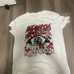 a Hellstar Jesus Path to Paradise T-shirt in white