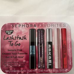 Sephora Favorites Lashstash To Go 5 Mini Mascaras Set with certi for full size
